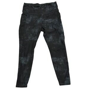 Danskin‎ Women's Black Marble Print Athletic Leggings Size M